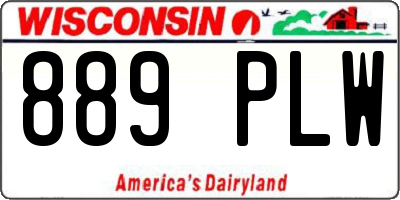 WI license plate 889PLW