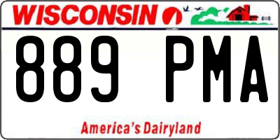 WI license plate 889PMA
