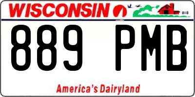 WI license plate 889PMB