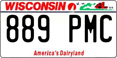 WI license plate 889PMC