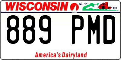 WI license plate 889PMD