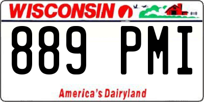 WI license plate 889PMI