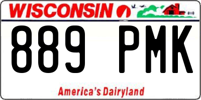 WI license plate 889PMK