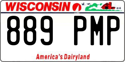 WI license plate 889PMP