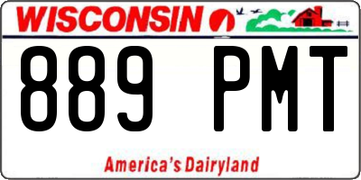 WI license plate 889PMT