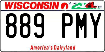 WI license plate 889PMY