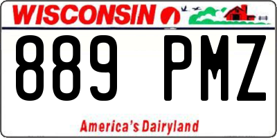 WI license plate 889PMZ