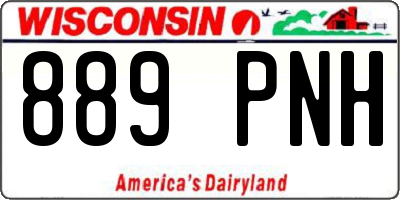 WI license plate 889PNH