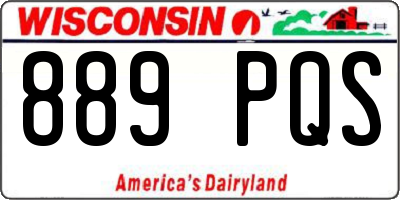 WI license plate 889PQS