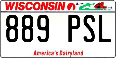 WI license plate 889PSL