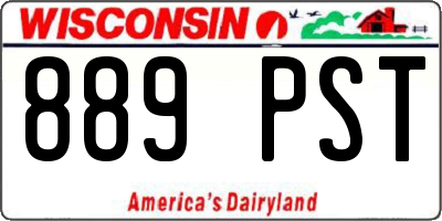 WI license plate 889PST