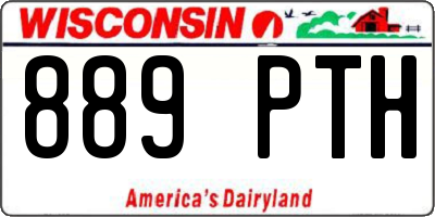 WI license plate 889PTH