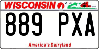 WI license plate 889PXA