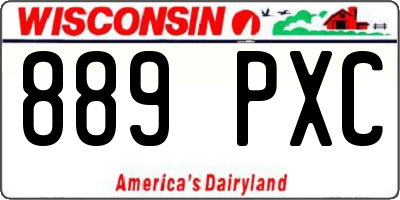 WI license plate 889PXC