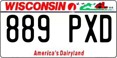 WI license plate 889PXD