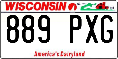 WI license plate 889PXG
