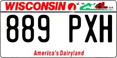 WI license plate 889PXH