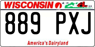 WI license plate 889PXJ