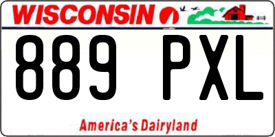 WI license plate 889PXL