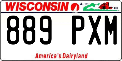 WI license plate 889PXM