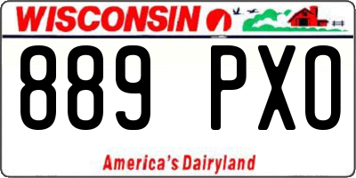 WI license plate 889PXO