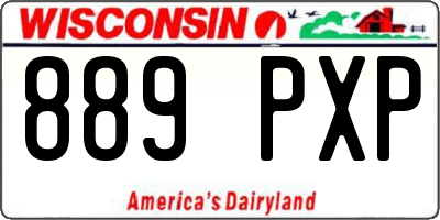 WI license plate 889PXP