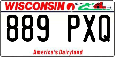 WI license plate 889PXQ