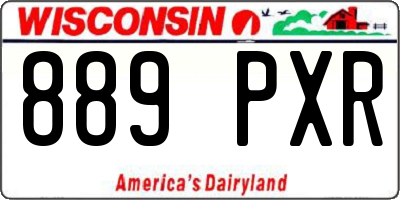WI license plate 889PXR