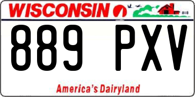 WI license plate 889PXV