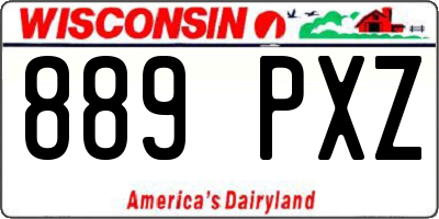 WI license plate 889PXZ
