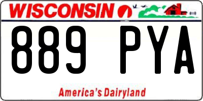 WI license plate 889PYA