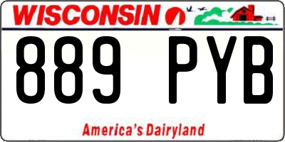 WI license plate 889PYB