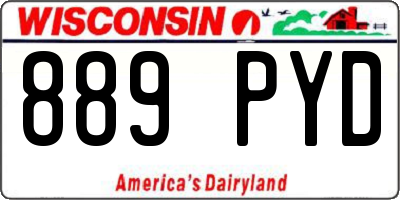WI license plate 889PYD