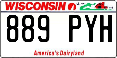 WI license plate 889PYH