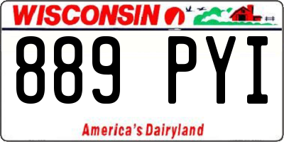 WI license plate 889PYI