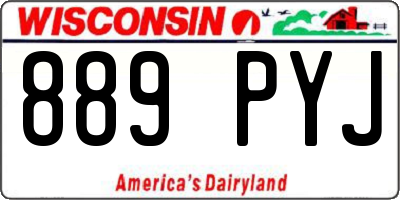 WI license plate 889PYJ