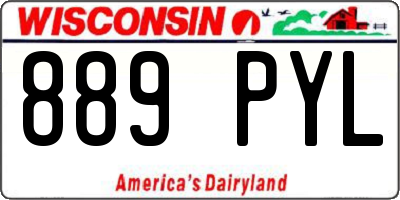 WI license plate 889PYL