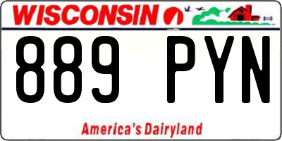 WI license plate 889PYN