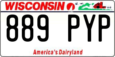 WI license plate 889PYP