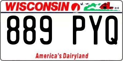WI license plate 889PYQ