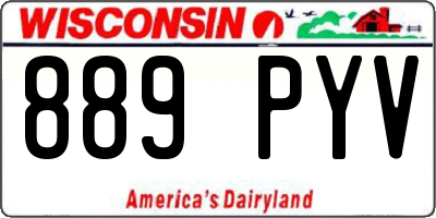 WI license plate 889PYV