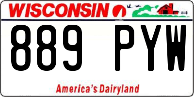 WI license plate 889PYW