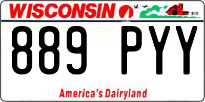 WI license plate 889PYY