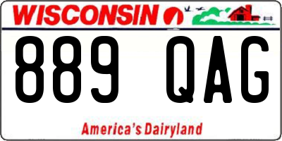 WI license plate 889QAG