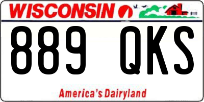 WI license plate 889QKS