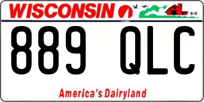WI license plate 889QLC
