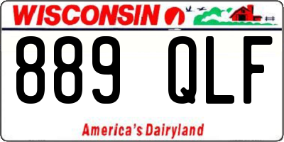 WI license plate 889QLF