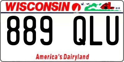 WI license plate 889QLU