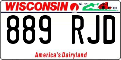 WI license plate 889RJD