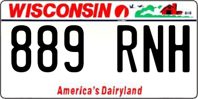 WI license plate 889RNH